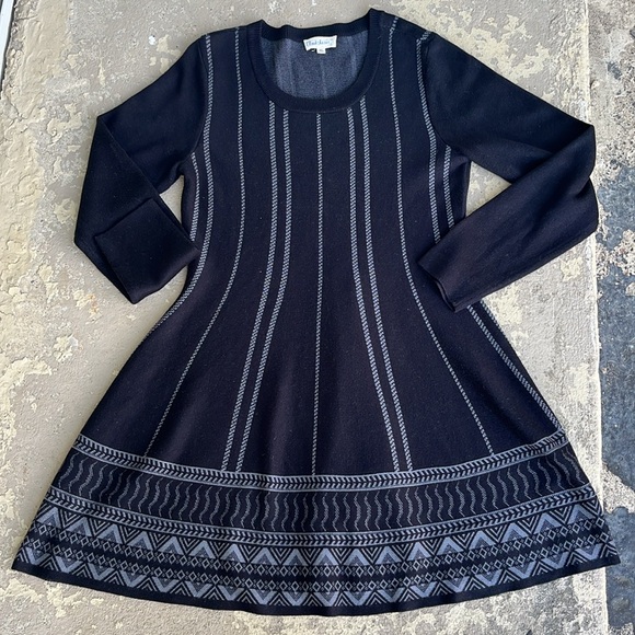 Like new Cloud Chaser black with grey sweater dress - Picture 12 of 16